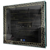 Specchio LED Quadrato | Pulsanti touch | Funzione anti-appannamento | Luce bianca calda - Reyze Serie Official Modello 7